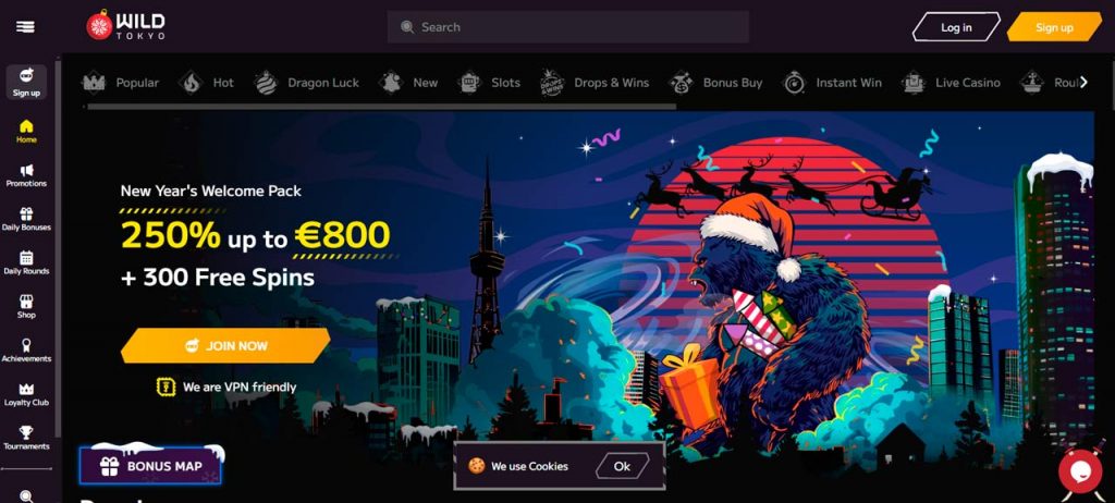 Wild Tokyo casino screen